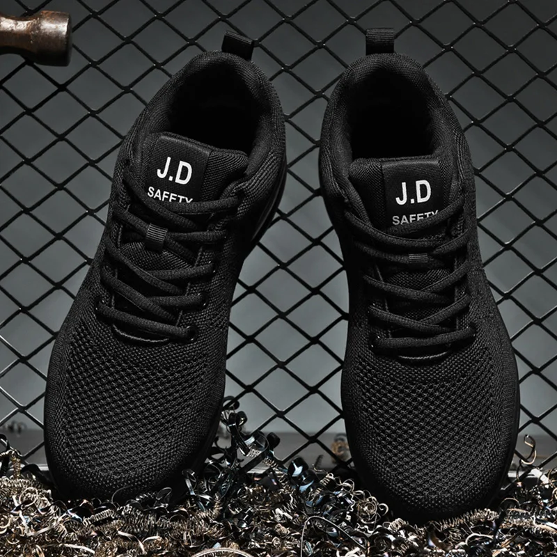 أحذية رياضية للتدريب القتالي للرجال في الهواء الطلق، أحذية أمان للعمل قابلة للتنفس مع غطاء صلب لأصبع القدم مضاد للصدمات ومضاد للثقب #2