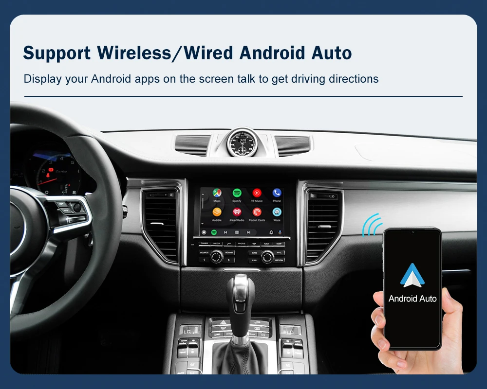 Road Top Kabelloses CarPlay für Porsche Macan Cayman Cayenne Panamera PCM3.1 Android Auto Mirror Link AirPlay Auto-Zubehör – Detail 6