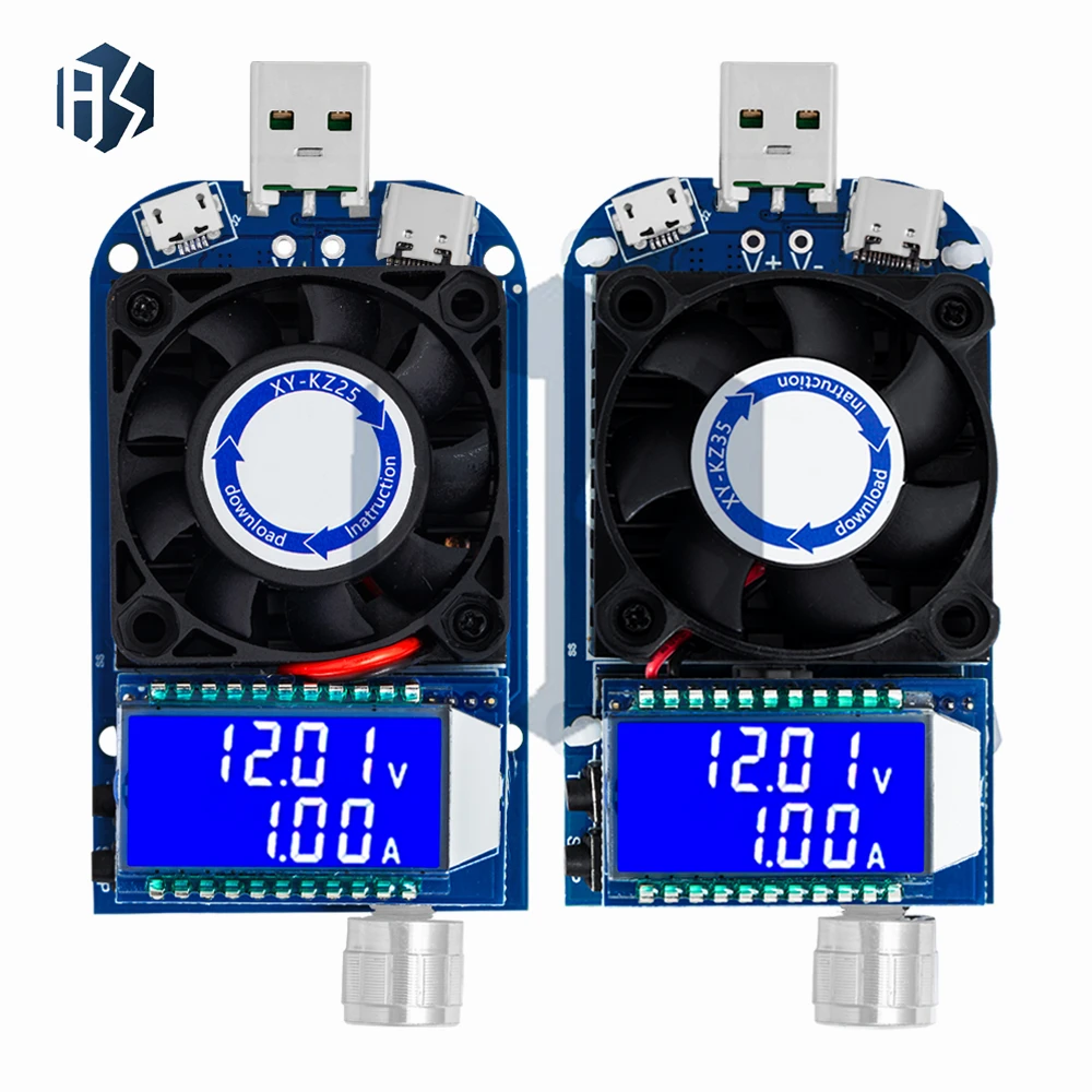 KZ25 KZ35 定電流電子負荷 USB タイプ C QC2.0/3.0 AFC FCP トリガーバッテリーテスター放電容量メーター