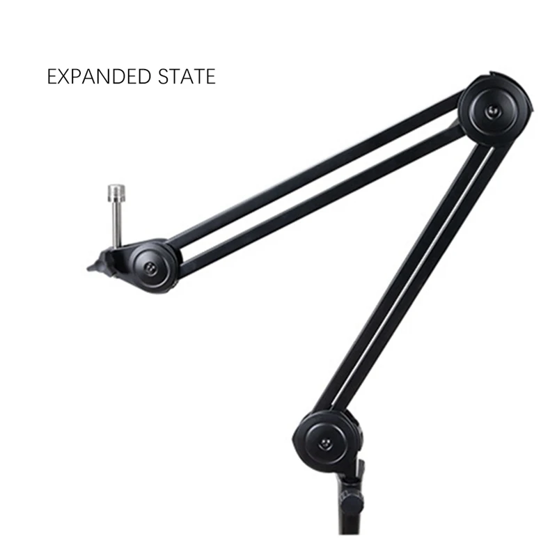 Microphone Mount Adjustable Rotatable Cantilever Scissors Long Arm Bracket Spring-Free Cantilever Desktop Stand