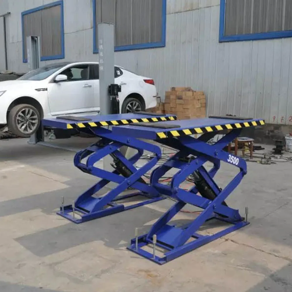 

3.5 Ton Scissor Lift In-ground Car Lift Big Platfrom Car Lift Domestic And Commercial Using AOS-K3500