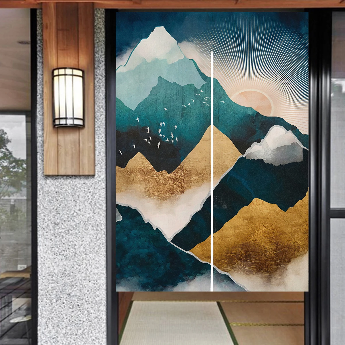 Ofat Home Japanese Noren Curtain Design Hanging Curtain for Doorway Art Fabric Home Decor Chinese Style For Bedroom