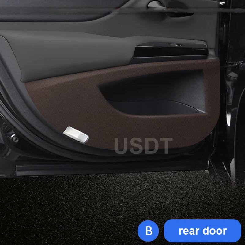 For Lexus ES 2024 2023 2022 2021 2020 2018 Leather Carbon Fiber Sticker Door Anti Kick Cover Protection Mat Door Sill Sticker
