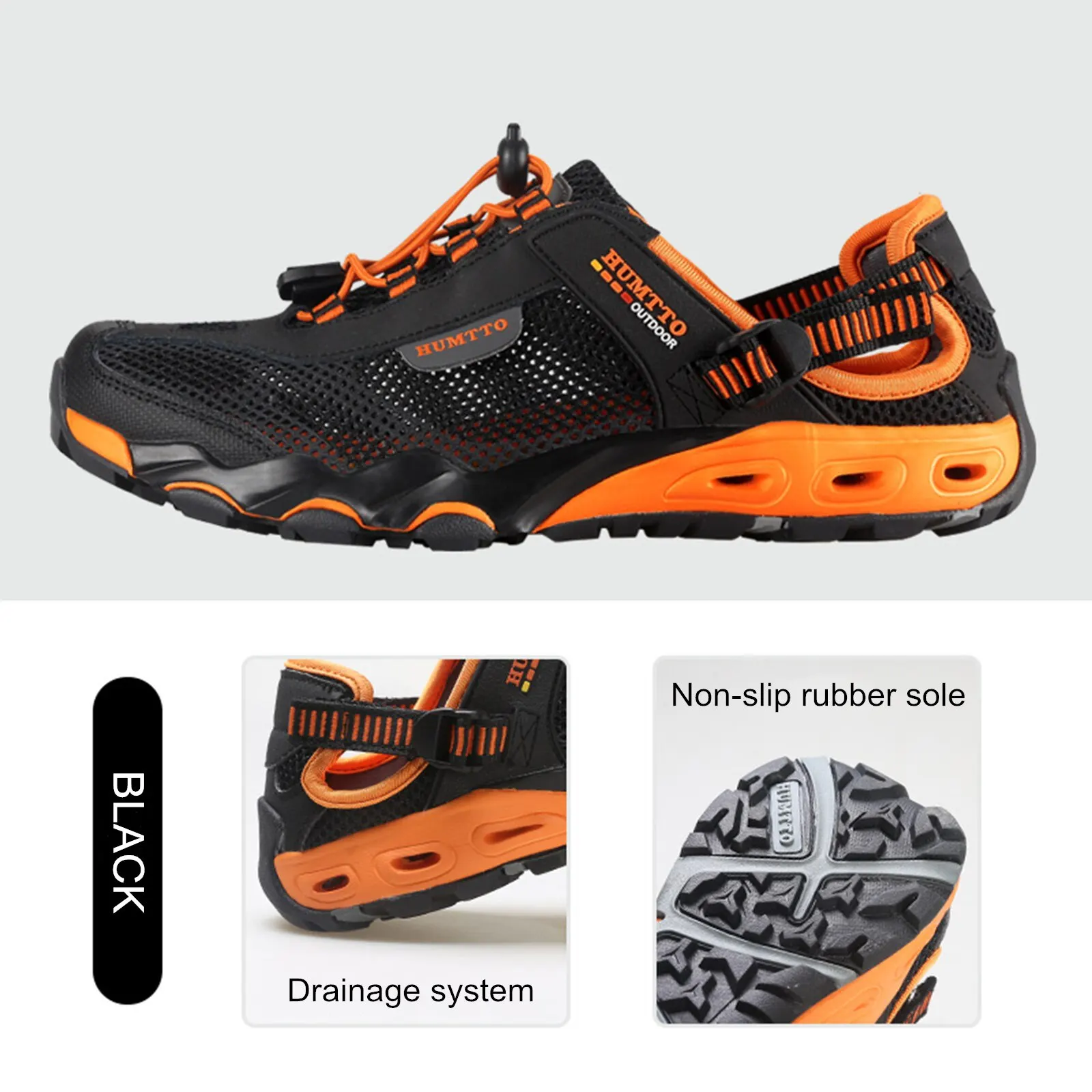 HUMTTO Summer Wading Hiking Shoes Men's Black/42 3