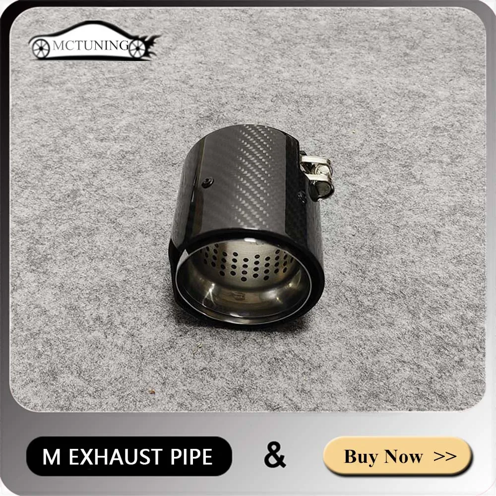 

1 Piece Exhaust Tip For BMW F20 F22 F32 F87 F80 F82 M135i M235i M345i M240i M340i M440i Length 90mm Carbon Fiber Muffler Pipe
