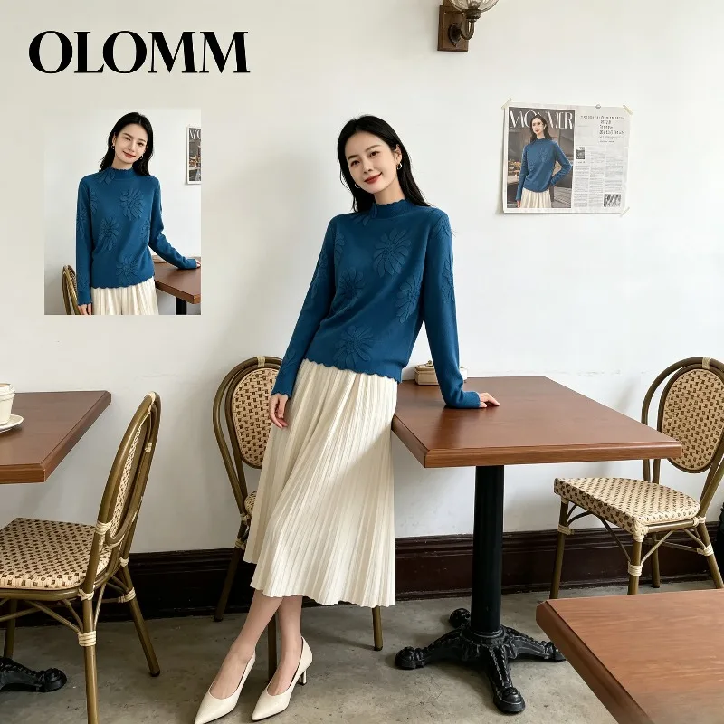 Miyake Pleated 2026 Solid Color Simple Fashion Floral Pleated Top Autumn Winter Versatile Commuter Long Sleeve Base Shirt Pleat