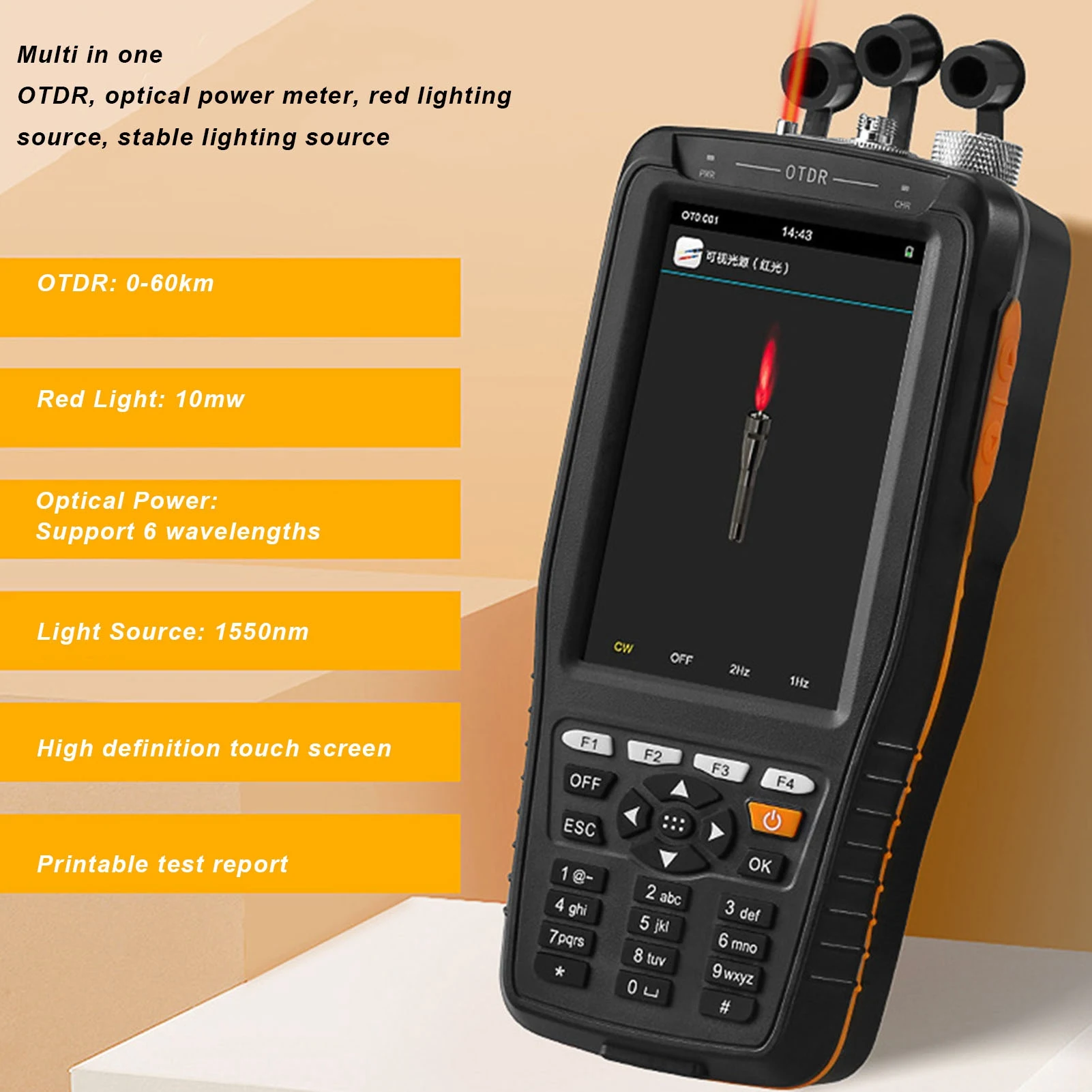 OTDR（光タイムドメイン反射計） 4 in 1 光パワーメータ ポータブル光テスター