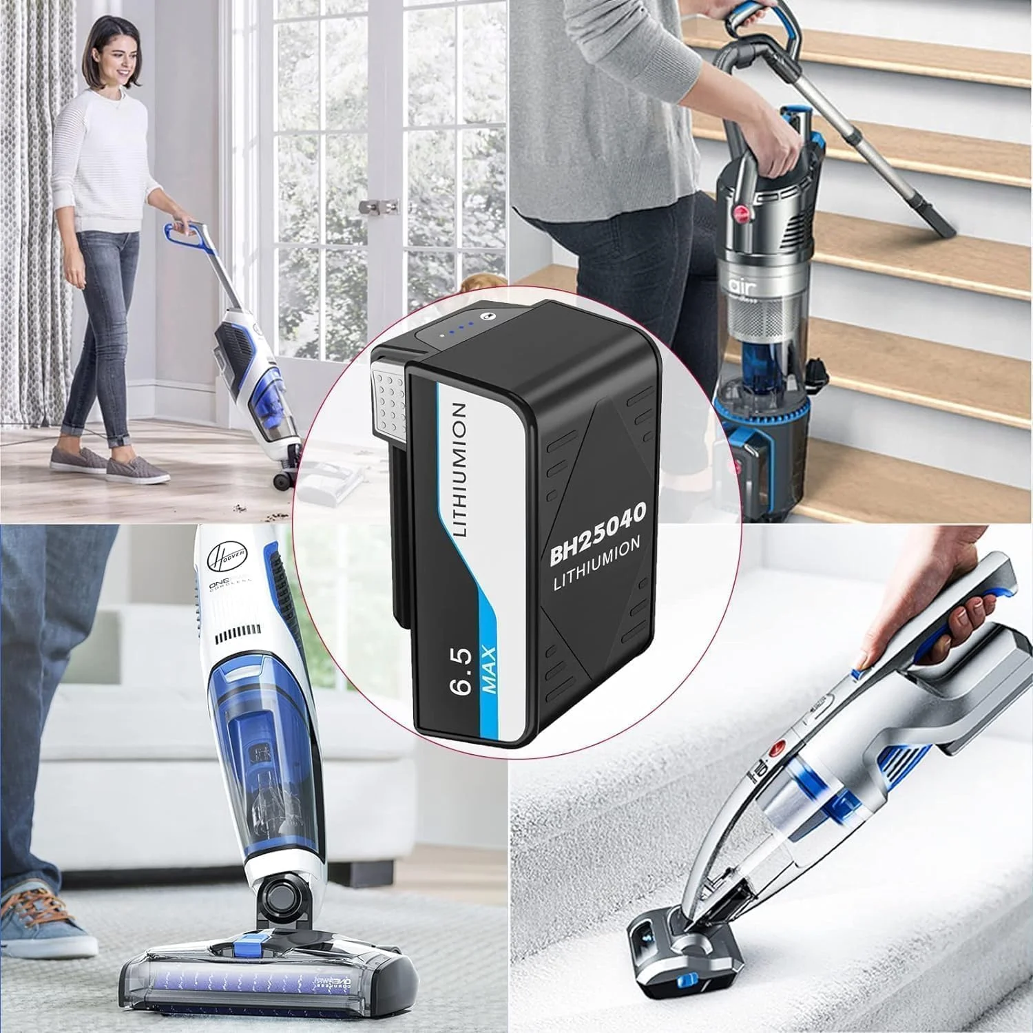 6.5Ah Upgraded Battery for Hoover BH15030 BH25030 BH25040 BH15260PC Compatible with All Hoover OnePwr Cordless Vacuum Cleaner.20
