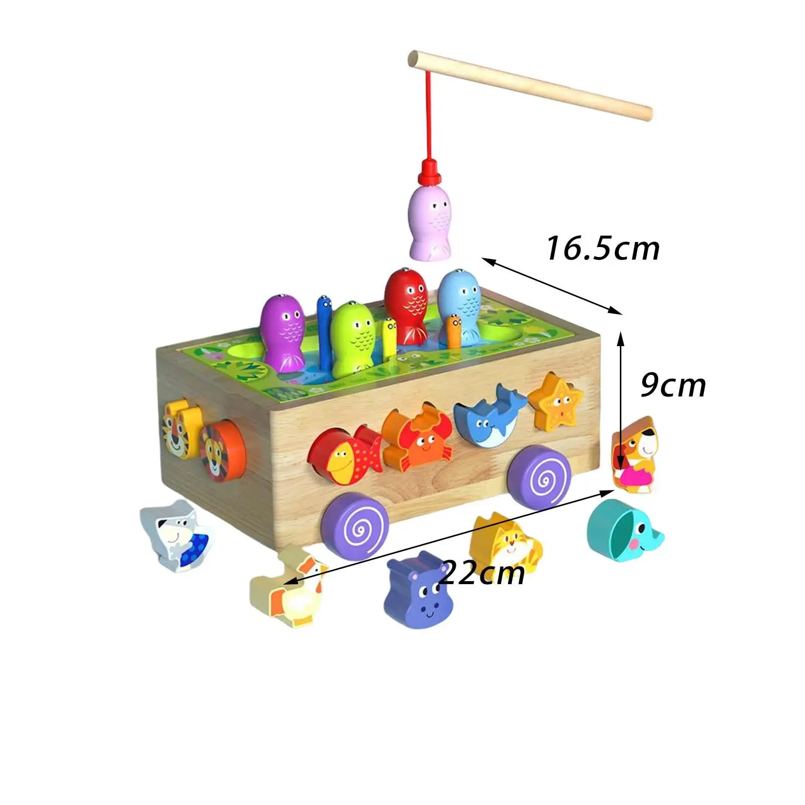 Juego de clasificación de formas, juguete de madera Montessori, juguete de desarrollo, carrito de huerto, juego de búsqueda para regalos, niños de 3 años o más, niños y niñas