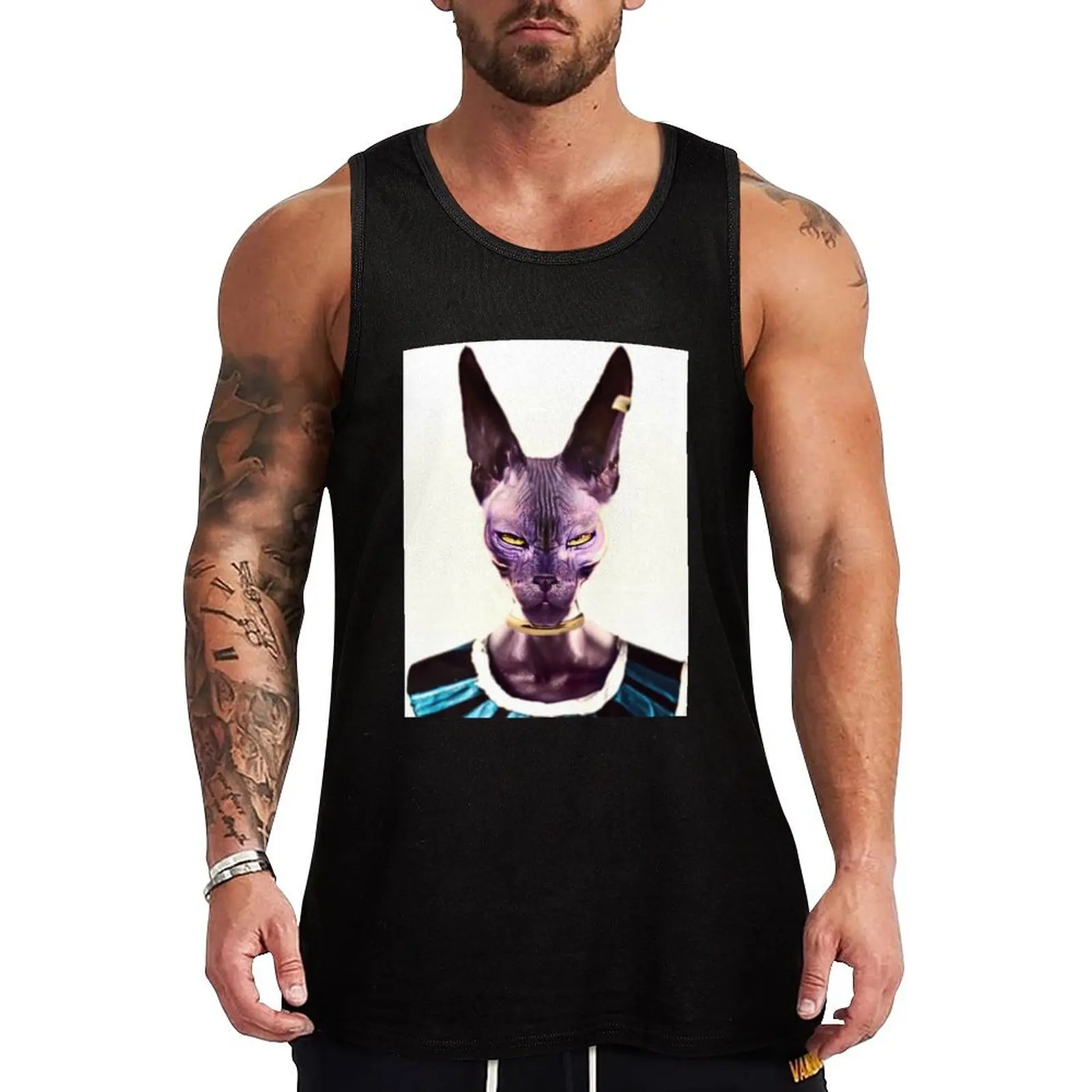 

God Tank Top Men's summer clothes Men's gym Sports shirt man