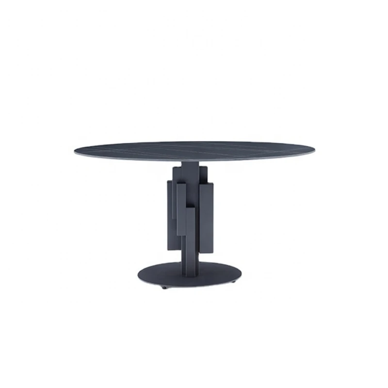 

Round Italian Metal Base Marble Dining Table