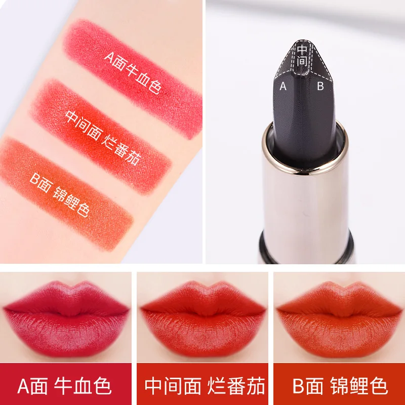 3in1 Angel\'s Animation Matte Multi-Color Lipsticksilky Moist and Waterproof Matte Easy to Color  Classical Beauty Lipstick Matte