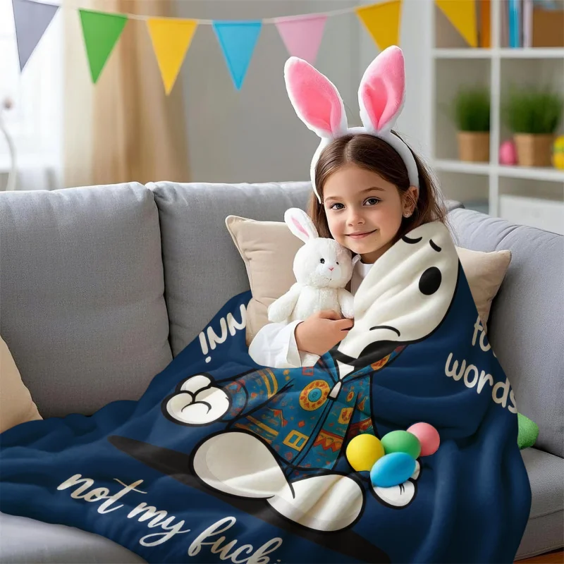 الفول السوداني سنوبي الفانيلا بطانية لينة دائم الفراش يلقي لغرفة المعيشة نزهة رقيق المفرش أريكة غطاء سرير