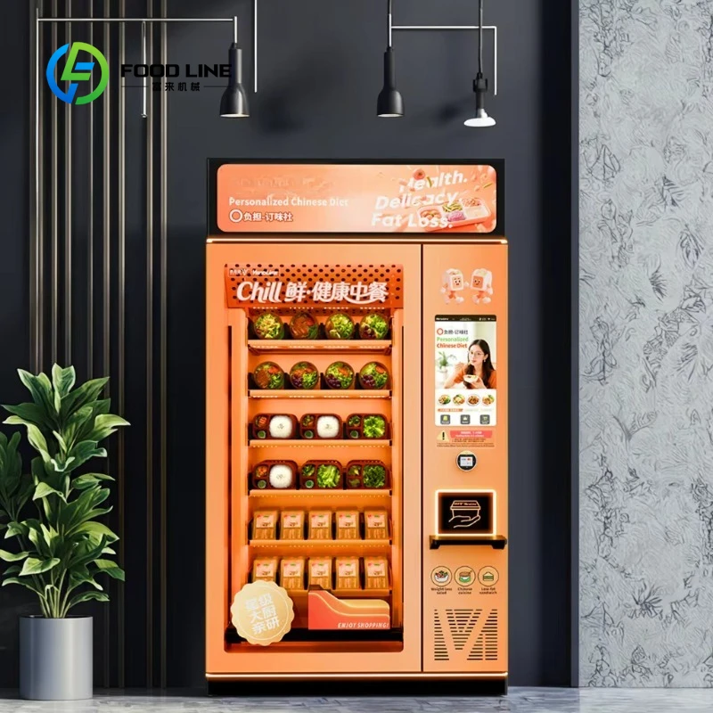 

24 Hour Small Customized Hot Food Vending Machine Quick Heat Lunch Boxes Soup Efficient SDK Service Convenience Store