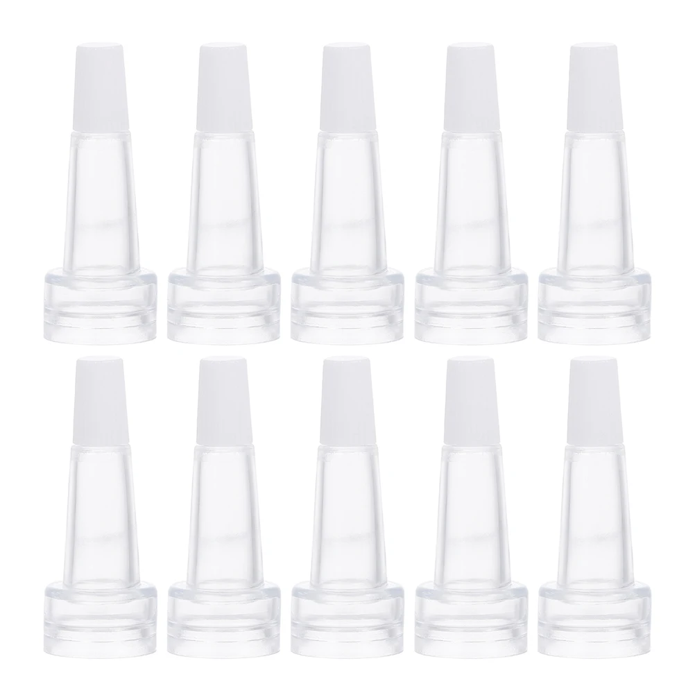 

50pcs Essence Bottle Vial Plastic Cap Transparent Lab Sample Liquid Sealing Skincare Technology