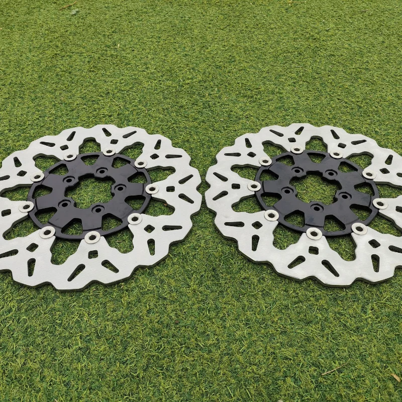 STLF 14 بوصة قطع غيار الدراجات النارية قرص فرامل ل Vrod ليلة قضيب العضلات فات بوي اندلاع بجولة الطريق الإنزلاق دراجة نارية تعويم الفرامل Di #4