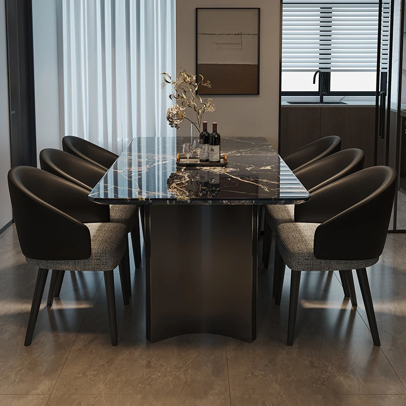 Design Nowoczesne Stoły Do Jadalni Czarny Luksusowy Salon Naturalne Stoły Do Jadalni Restauracyjnych Marmurowe Meble Domowe Nordic Mesas De Comedor