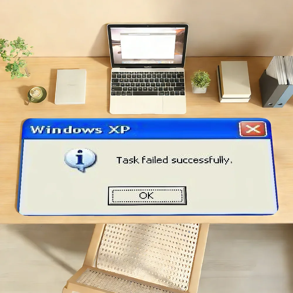 Retro Computer Pop Up Window Funny Mouse Pad For Office Gaming And Keyboards Non Slip Large Waterproof