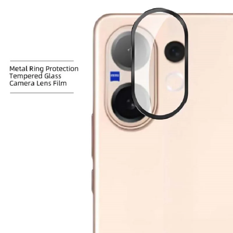 ฟิล์มกันรอยเลนส์กล้อง Vivo V60 แบบวงแหวนสีสันสดใส กระจกนิรภัย ป้องกันรอยขีดข่วน พร้อมสติ๊กเกอร์ปิดเลนส์