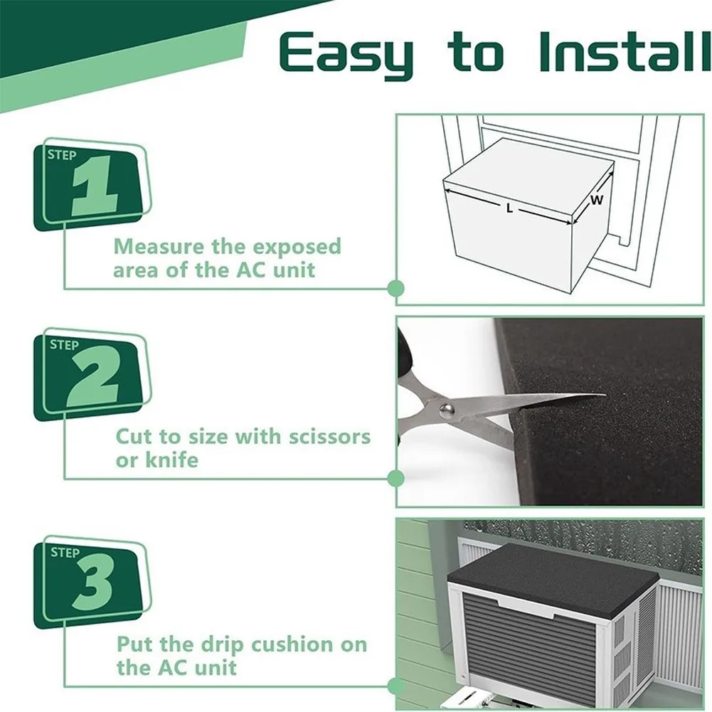 Outdoor AC Rain Cover with Magnetic Securing Mechanism to Prevent for shift During Storms and Reduce Noise Transmission