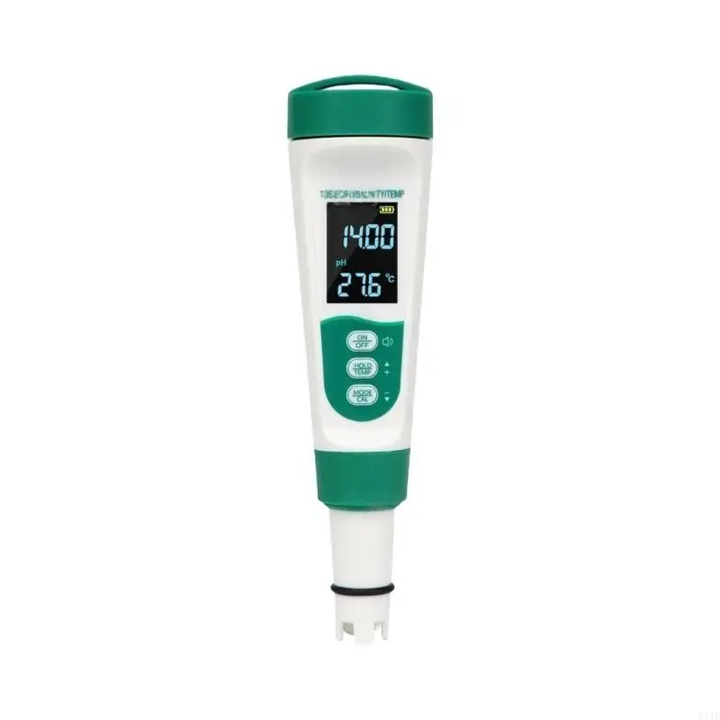 581E Comprehensive 5 in 1 Water Quality Checker Salinity Tester Voice Broadcast Water Tester for Drinking Water Aquariums