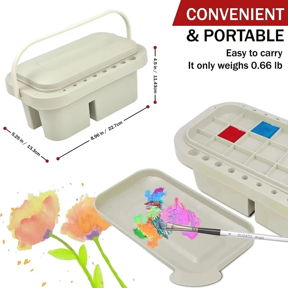 Multifunctional Pen Washing Container Pen Washing Bucket Pen 1 Pcs Gouache Watercolor Acrylic Oil Painting Palette Painting Tool