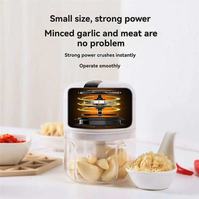 Electric Garlic Pounder Wireless Small Food Processor For Chopping Garlic, Ginger