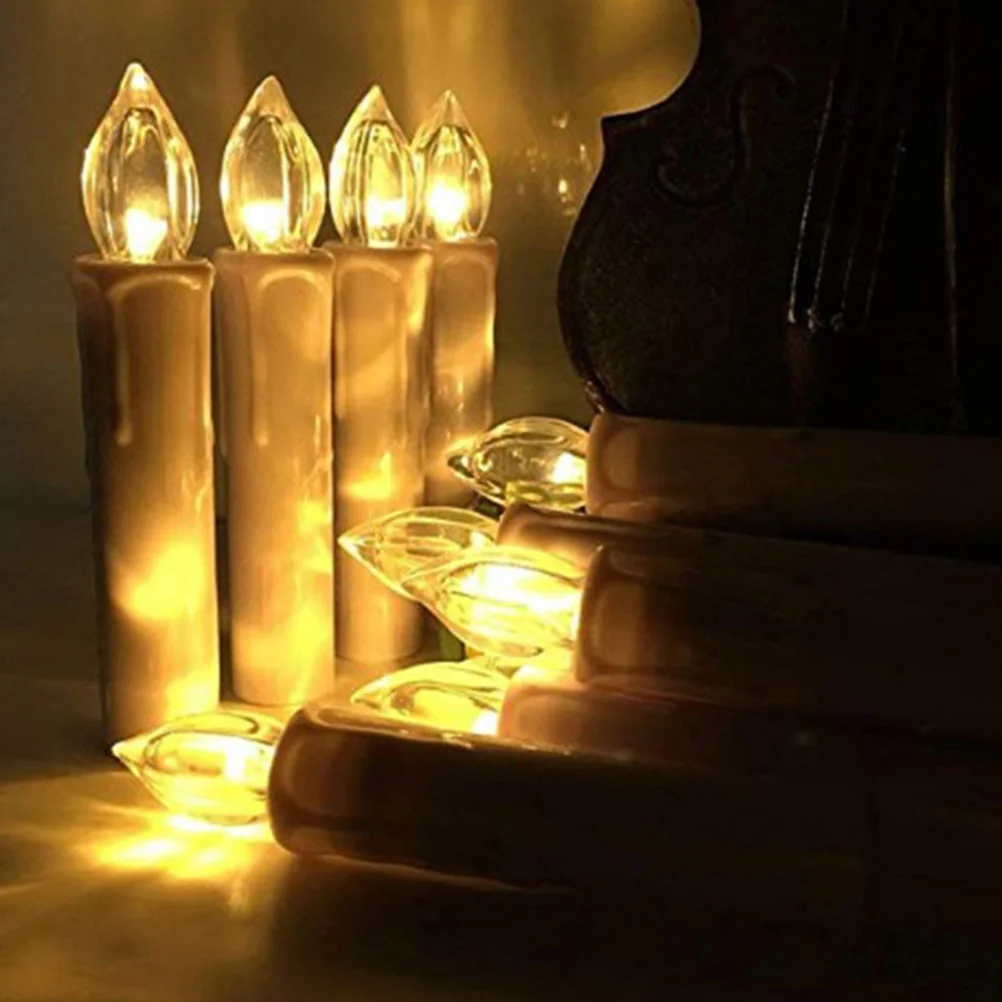 1Set عديمة اللهب مشبك ضوء الإلكترونية LED شجرة عيد الميلاد الاصطناعي حفل زفاف ديكور لوازم الحفلات