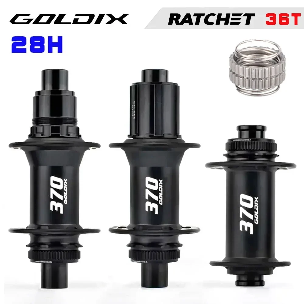 GOLDIX M370 mountain Bike Hub Disc Center Lock Brake Ratchet 36T XD / HG / MS Boost 28H Mazas trasera Microsspline Mtb