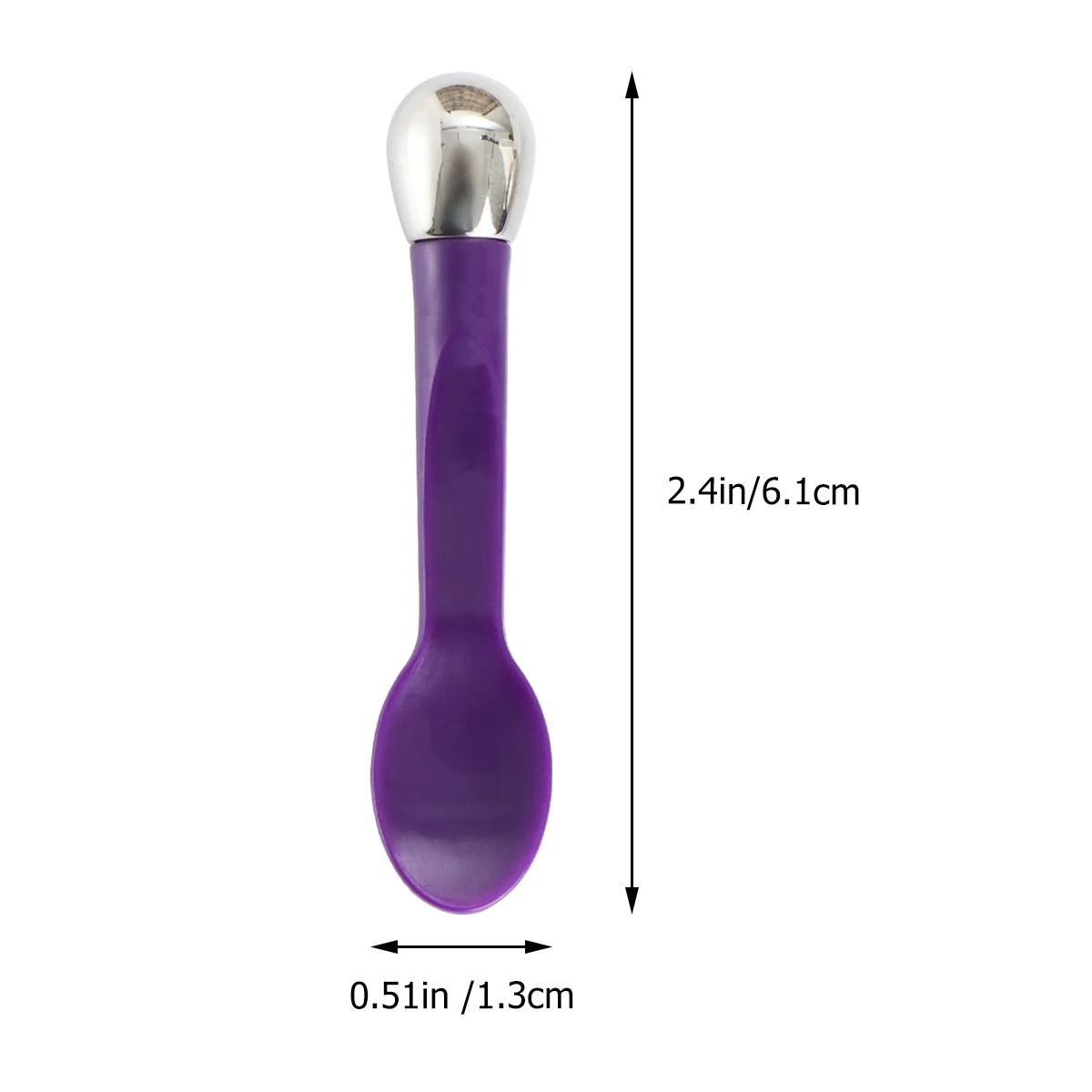

2 Pcs Eye Massager Beauty Scoop Mini Makeup Spoon Stick Double Head Eye Cream Tool Portable Metal Design Long Lasting