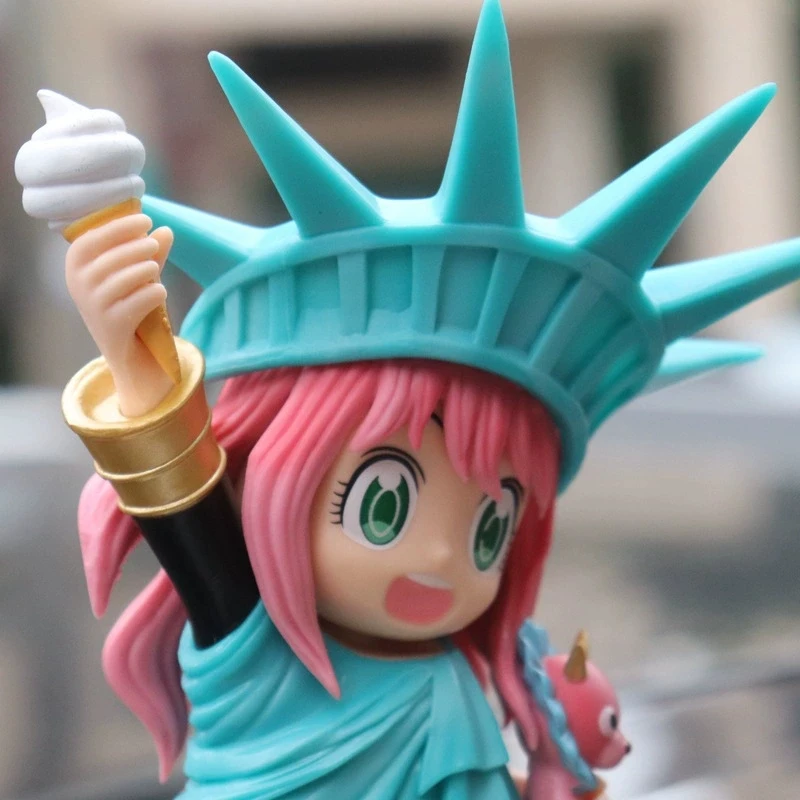 20cm Spy X Family Anya Forger Freiheitsstatue Anime Actionfigur Sammlermodell für Desktop-Dekoration Geschenk für Fans
