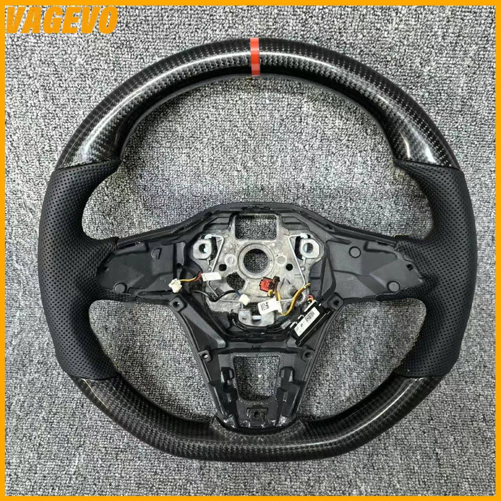 Carbon fiber multifunctional steering wheel suitable for Golf 8 MK8 with heating and hands-free module, customizable