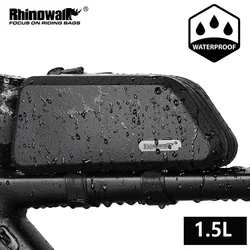 Rhinowalk Top worek rurkowy 1,5l wodoodporna rama rowerowa TPU saszetka do noszenia z przodu przenośna torba kolarstwo szosowe MTB akcesoria rowerowe