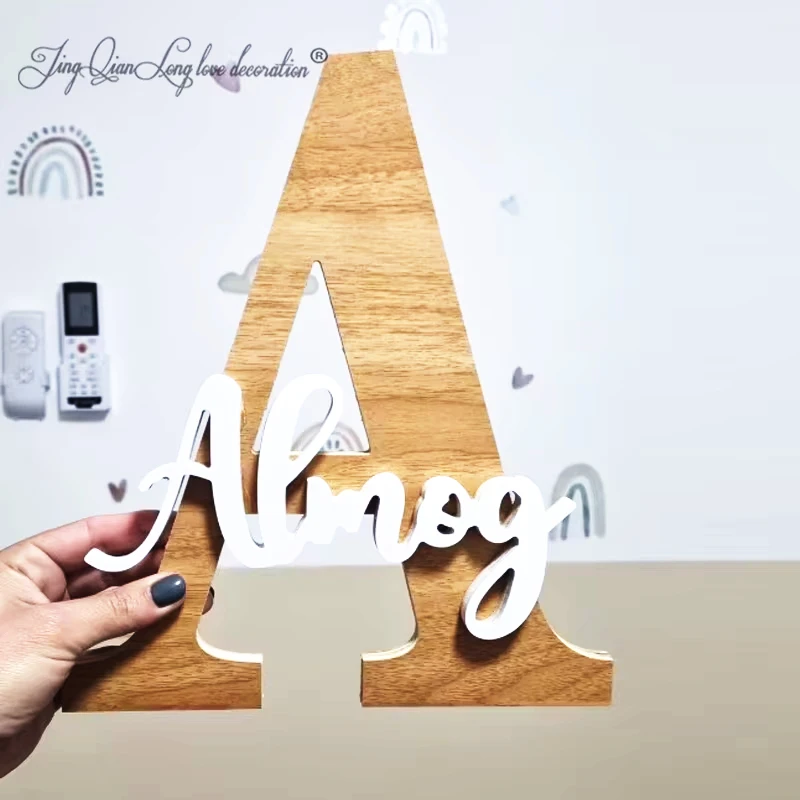

Custom Personalized wooden letter for nursery Large Baby Crib Sign Kids Room Decor Baby Name sign