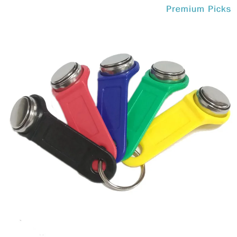 portable5Pcs Readable RFID Touch Memory Key TM1990 DS1990 iButton for Copy Card Dallas