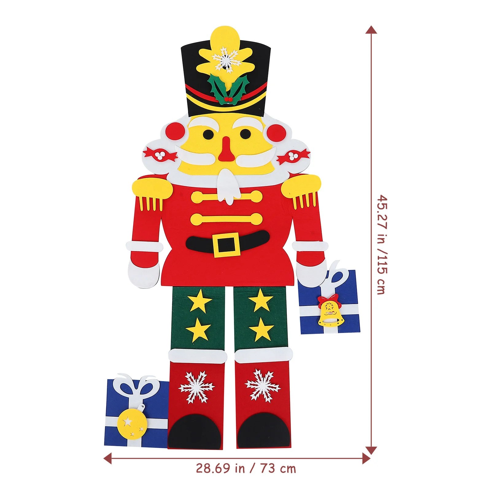 

1Set Christmas Walnut Soldier Pendant Felt Creative Xmas Hanging Decor Tree Ornament Festival Gift Xmas Decors