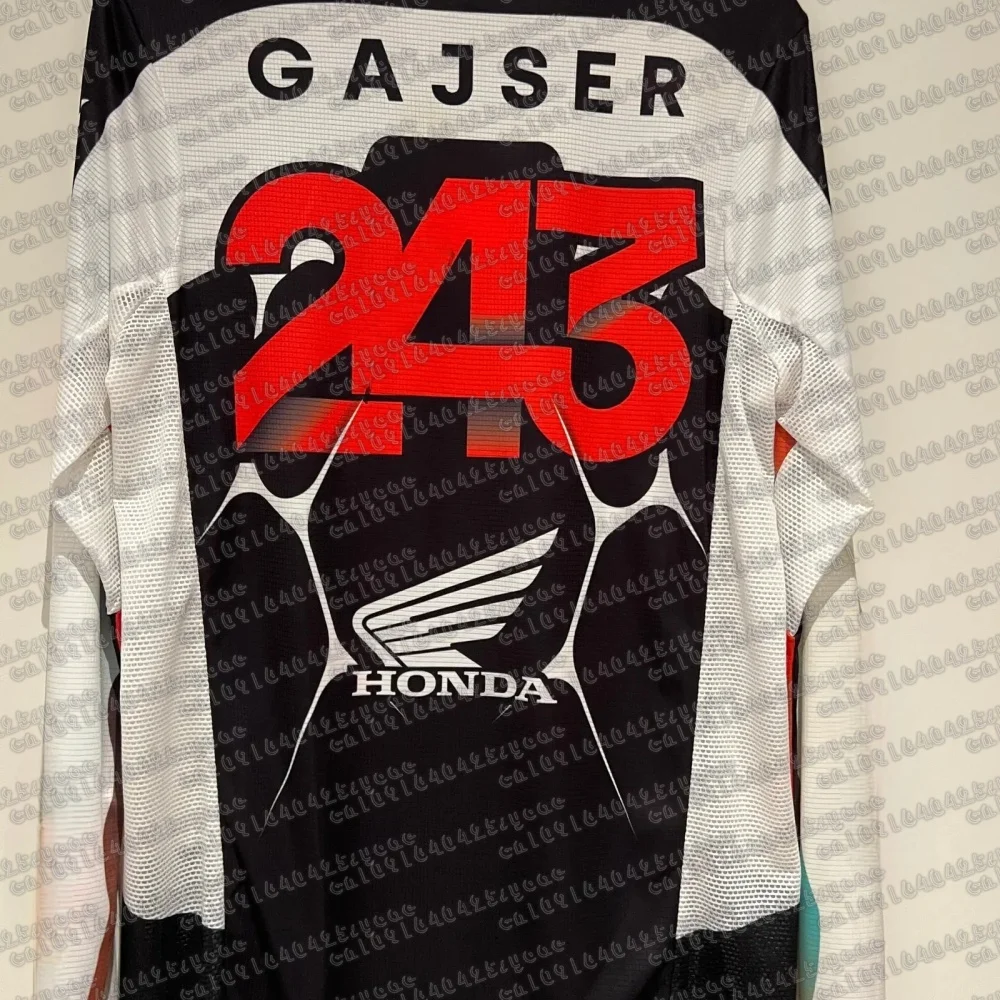 

HONDA GAJSER #243 Autumn Classic Retro Motocross Racing Shirt Men Breathable Quick Drying Fashionable Casual Sports Long Sleeve
