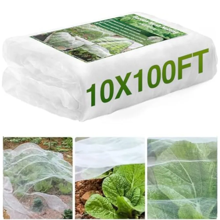 

10 X100FT Garden Mesh Netting Barrier, Fruit Tree Plant Netting for Vegetable Blueberry Bushes Protection