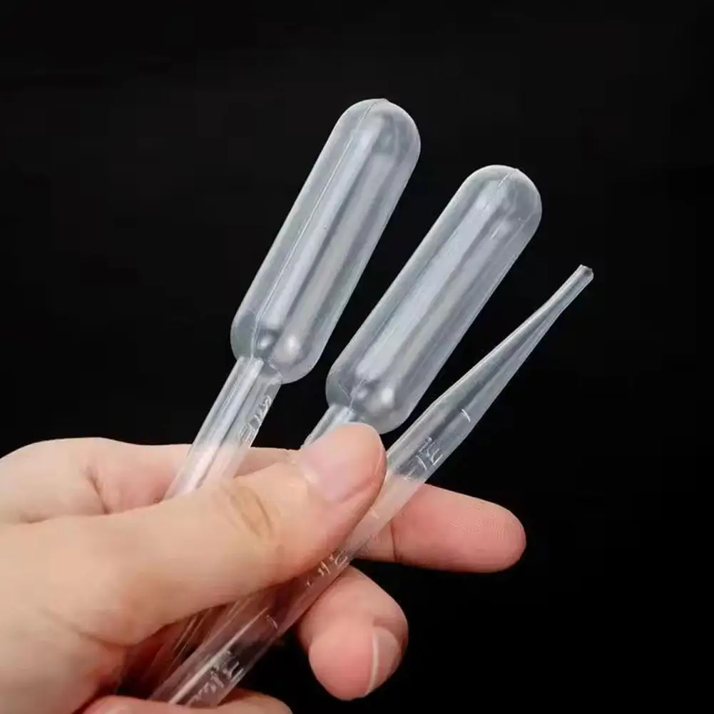 10pcs 5ML Disposable Plastic Transfer Pipettes Clear Graduated Eye Dropper for DIY Art Essential Oils Home Science Class Lab