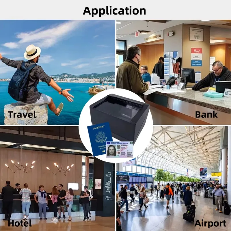 MASUNG MS-SM40 Automatic USB Interface Scanner Hands-Free Desktop OCR MRZ Passport & Driver License/ID Card Reader