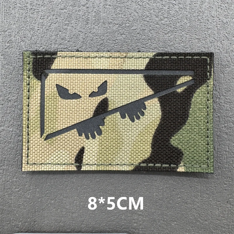 Multicam IR-Patches, Laserschneiden, Moral, taktische Patches auf Rucksack, Weste, Kleidung, Outdoor-Abzeichen, reflektierende Abzeichen mit Klettverschluss