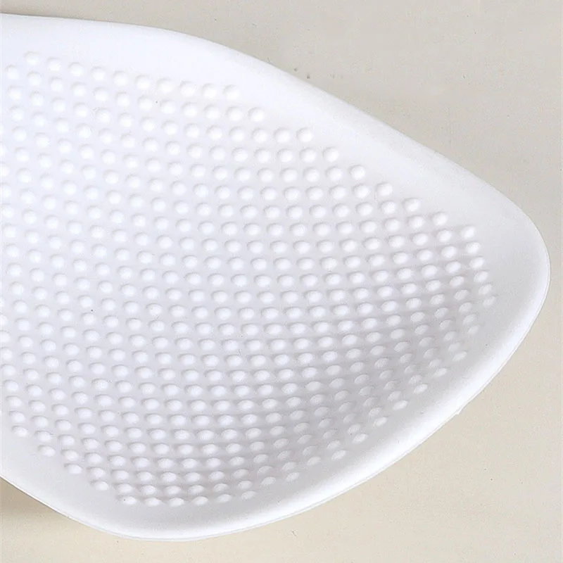 مجداف ملعقة أرز من السيليكون مع مقبض خشبي ملعقة أرز غير لاصقة مقاومة للحرارة ومضادة للحرق وملعقة طبخ الأرز المعلقة #5