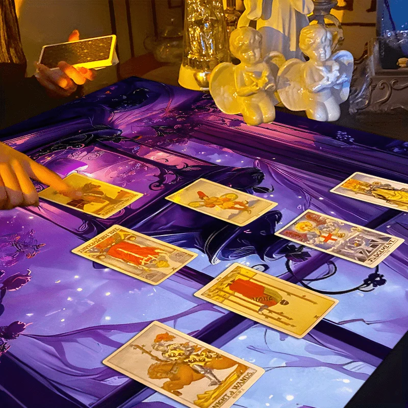 VIKAMA 2/4 قطعة عالم سري ضوء الشموع التارو مفرش المائدة الوستارية اليراع غابة غرفة نوم دراسة ديكور بيت الضيافة #4