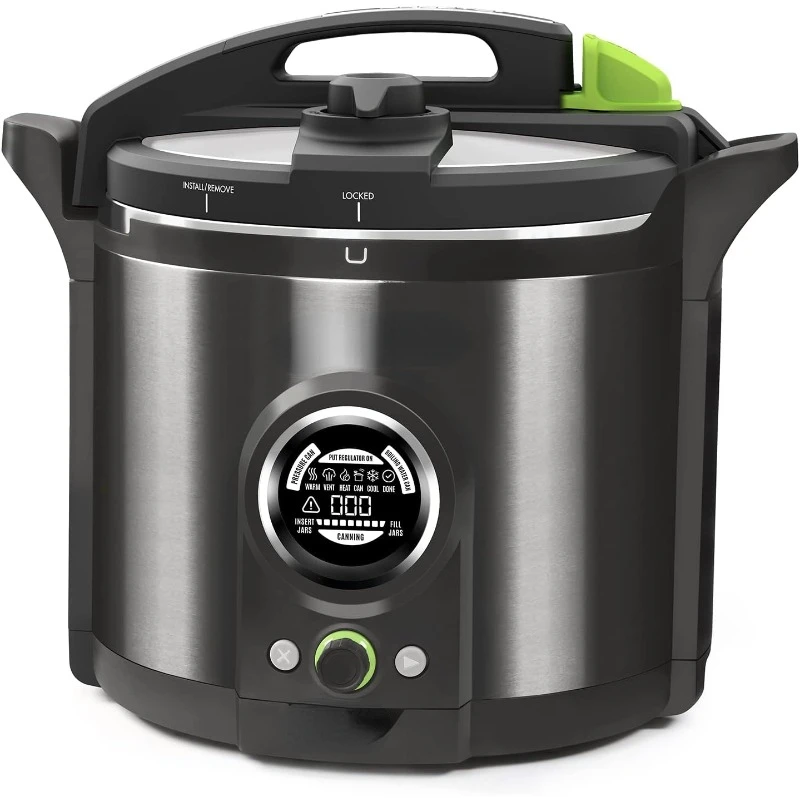 Aço inoxidável pressão elétrica Canner, 12 Qt