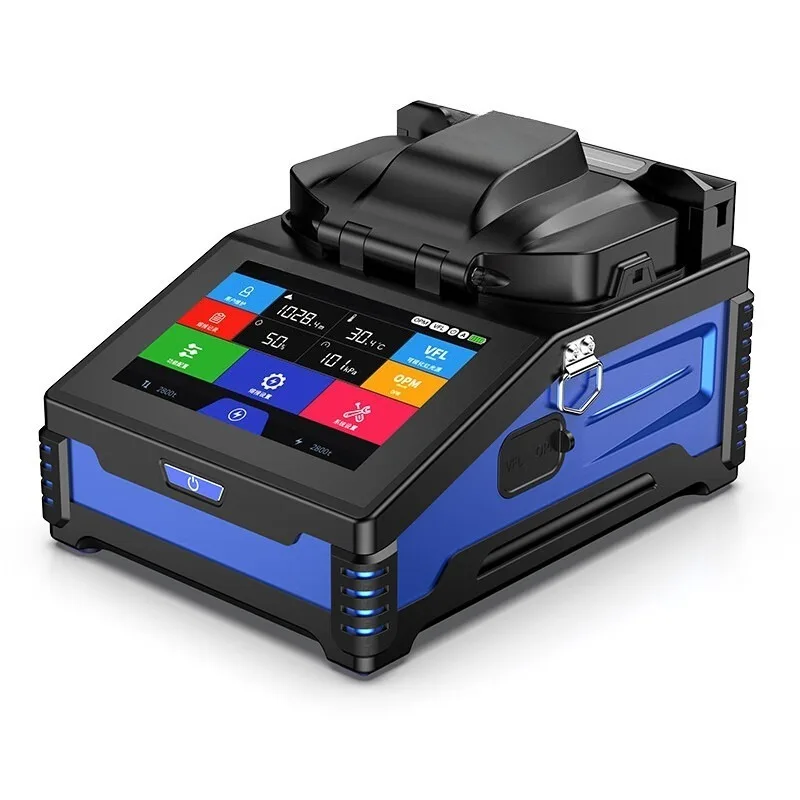 Professional Automatic Multi Function Fiber Optic Fusion Splicer Tool Kit Six Motor FTTH Optical Cable Drop Cable Splicing