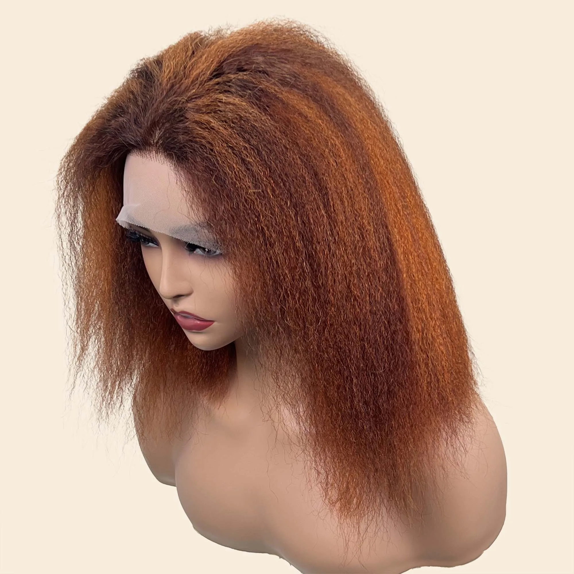 

Rucycat Highlight Short Bob Wig Colored Human Hair Wigs Brazilian Kinky Straight 13x4 Lace Front Wig For Women Ombre P4/350 Wigs