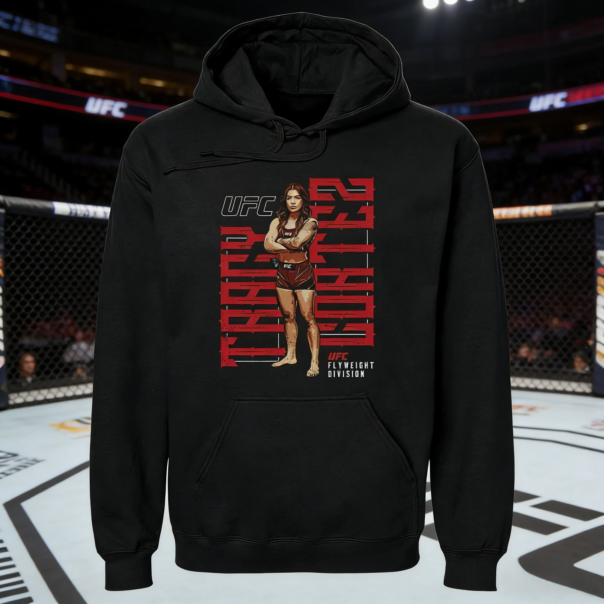 เสื้อฮู้ดลายกราฟิก UFC Tracy Cortez คอลเลคชั่นฤดูใบไม้ร่วง/ฤดูหนาว 2026 แฟชั่นผู้หญิง ทรงหลวม สบายๆ ผ้าฝ้าย อุ่น ใส่ได้ทั้งชายและหญิง