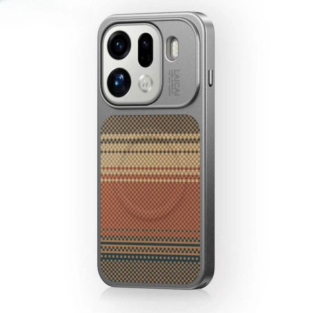 حافظة لهاتف OPPO Find X9 Pro غطاء جلد من ألياف الكربون البلوري المغناطيسي لهاتف oppo Find x 9 ممتص للصدمات Funda