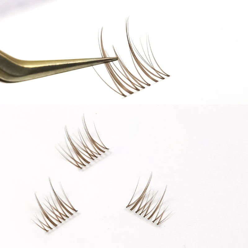 Sunflower Lashes Brown Manga False Eyelashes Natural Soft Large Capacity Anime Eyelashes Douyin Wanghong Makeup Anime Eyelashes