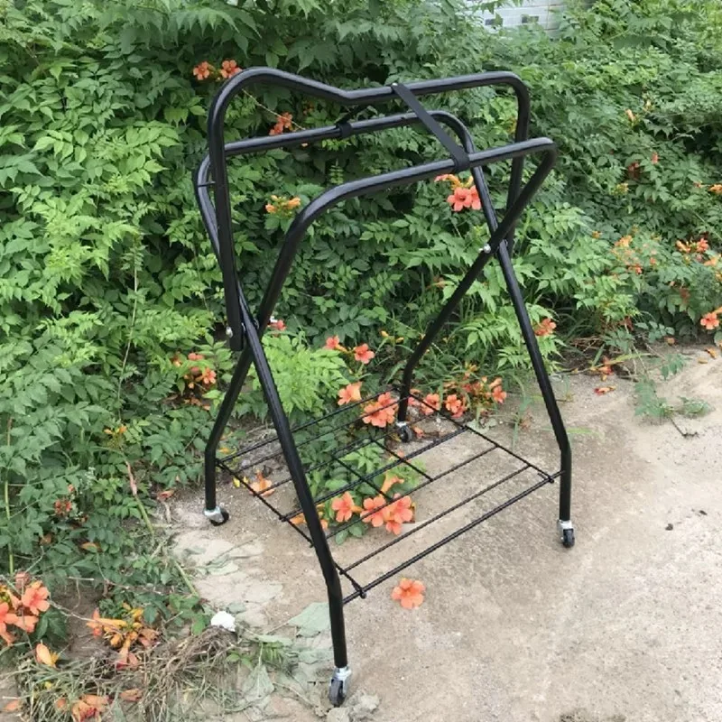 Everbright Store Saddle Frame Floor-to-ceiling Swing Frame with Wheels Foldable Saddle Frame Harness